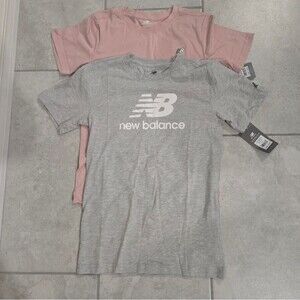 New Balance Kids' Pink and Gray Short Sleeve Tees NWT Large 14/16